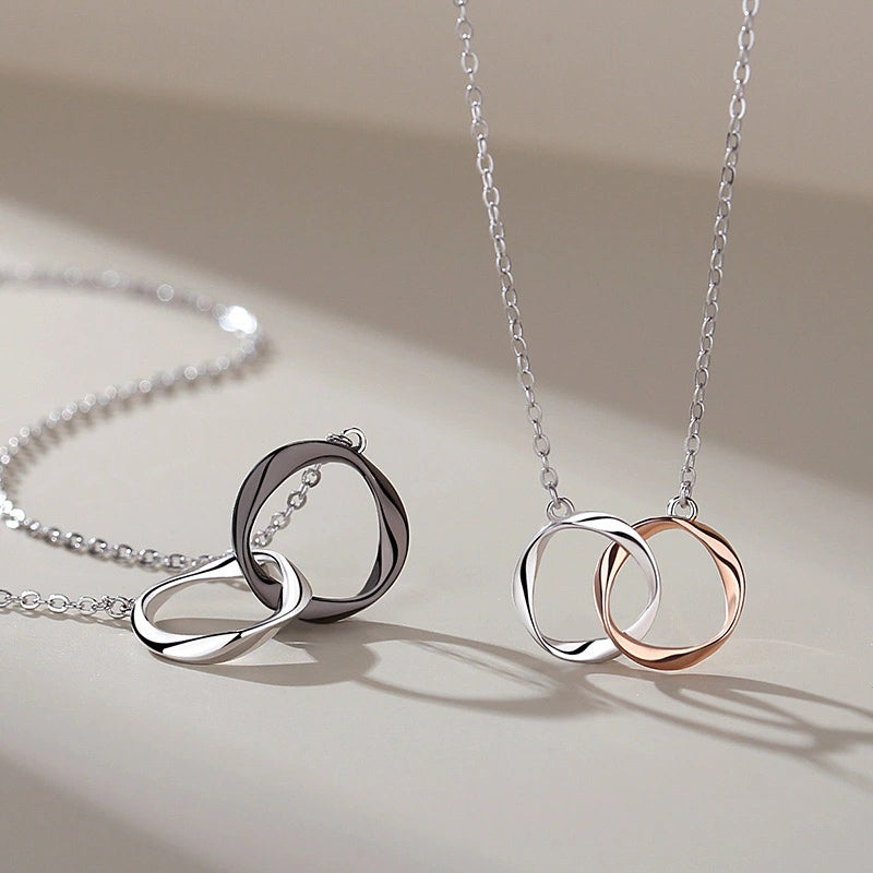 Infinity Couple Necklace "United Souls" Silver