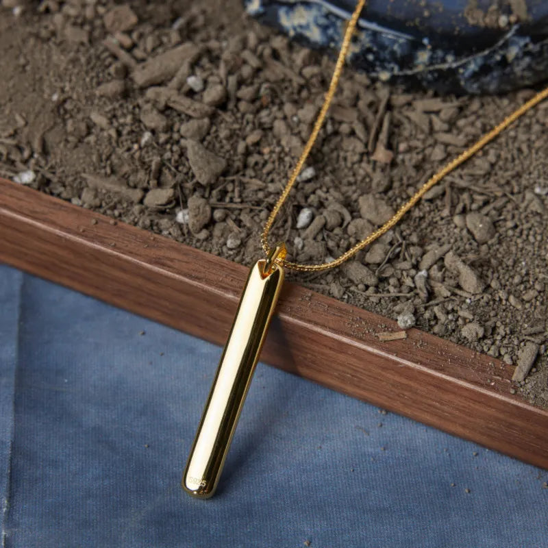 Men's Obsidian Necklace 'Majestic Force' Gold-Plated Silver