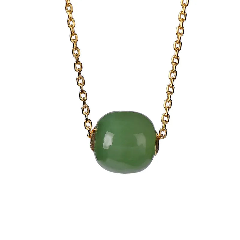 Jade Necklace – Elegant Harmony, 18K Gold