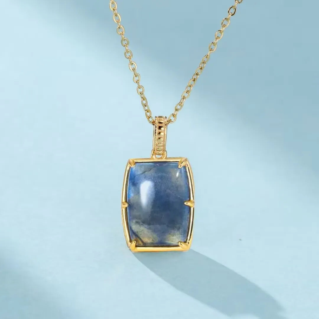 Labradorite Necklace "Mysterious Shine" Gold-Plated Silver