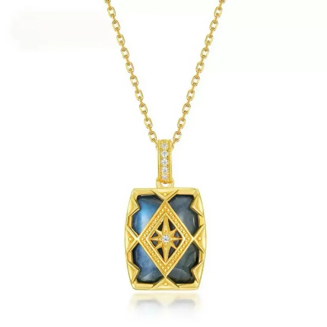 Labradorite Necklace "Mysterious Shine" Gold-Plated Silver