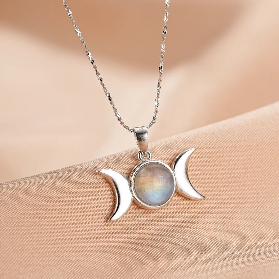 Collier Labradorite "Essence Lunaire" Argent