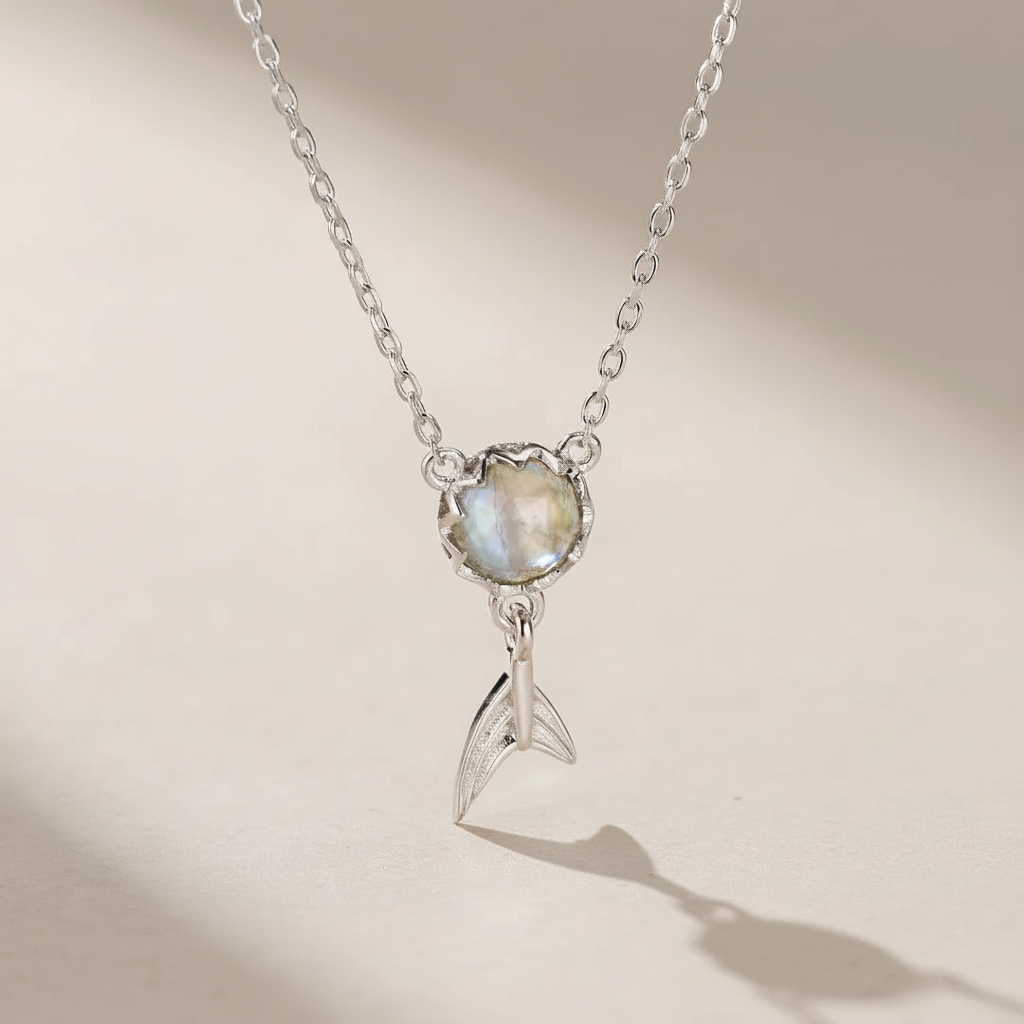 Collier Labradorite "Sirène Magique" Argent