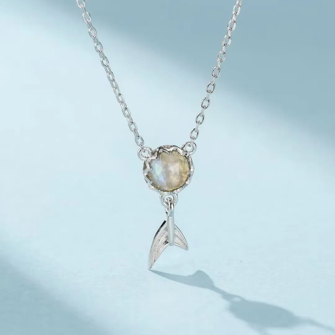 Collier Labradorite "Sirène Magique" Argent