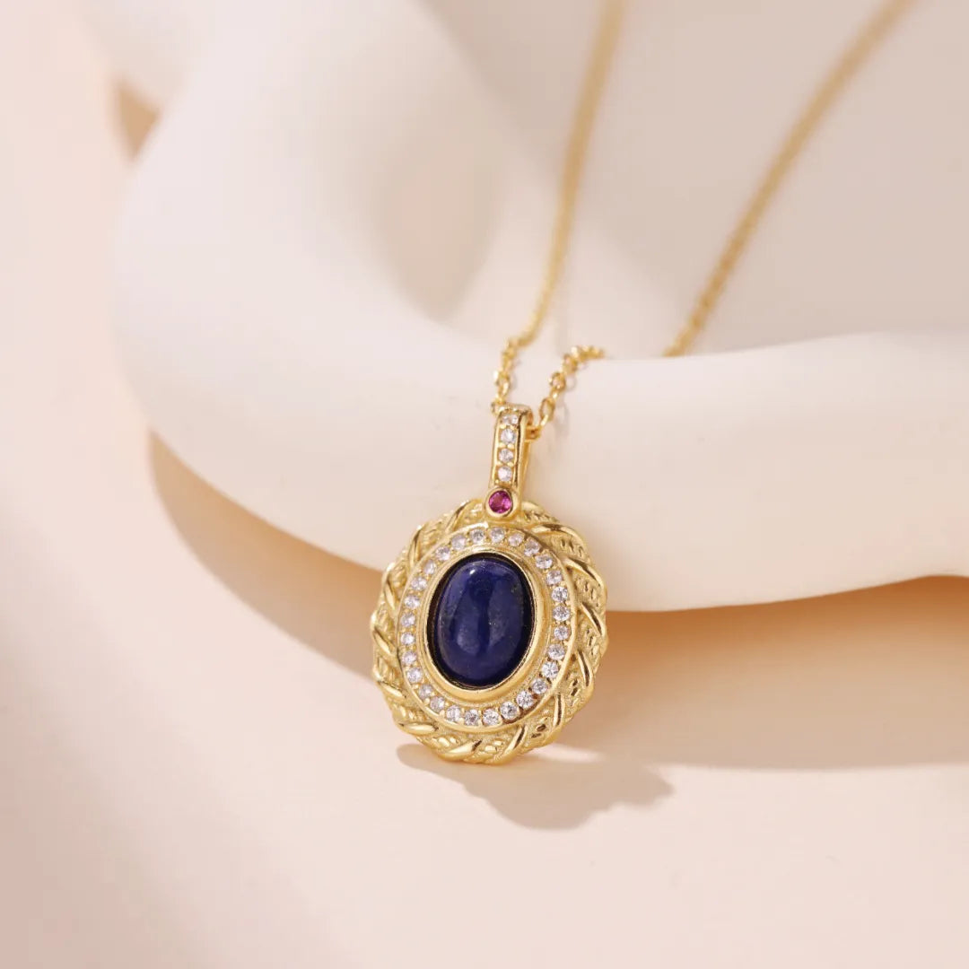Lapis Lazuli Necklace "Celestial Splendor" Gold Silver
