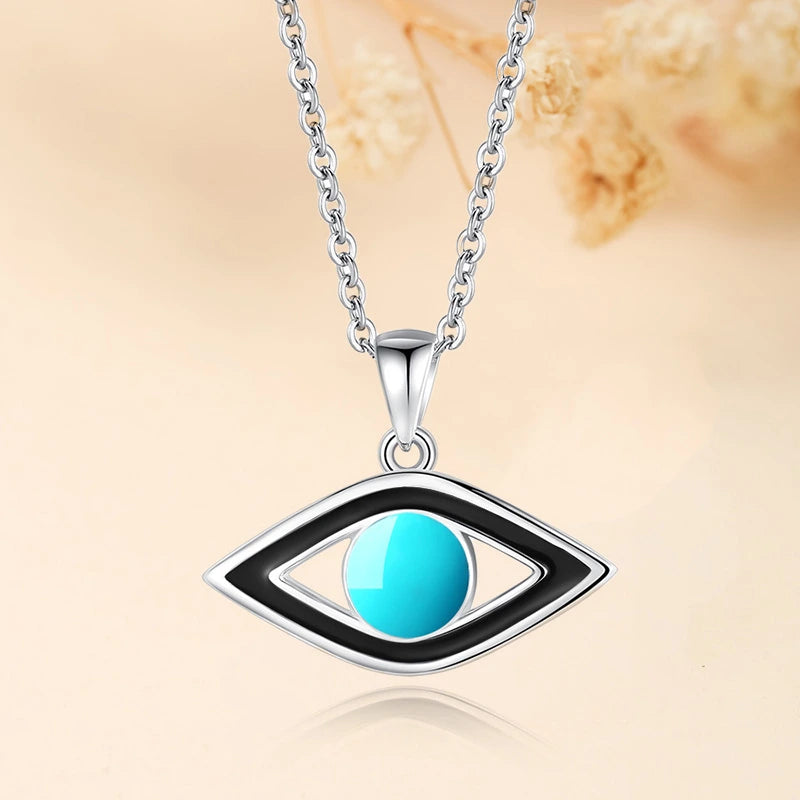 Evil Eye Necklace "Protective Radiance" Silver