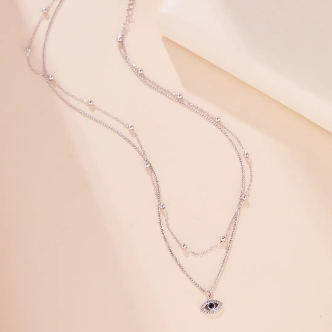 Silver Evil Eye "Brilliant Miracle" Necklace
