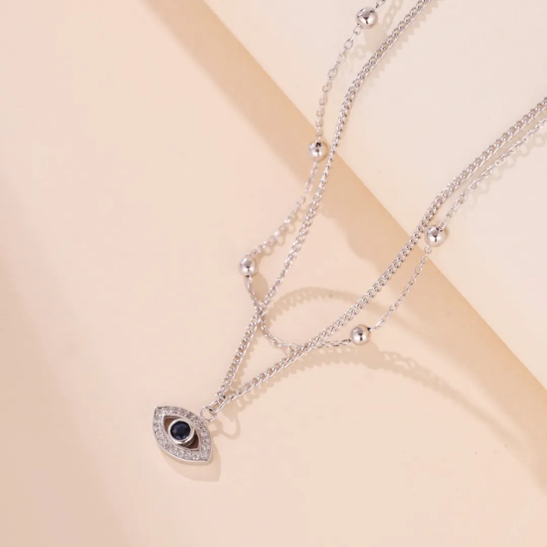 Silver Evil Eye "Brilliant Miracle" Necklace
