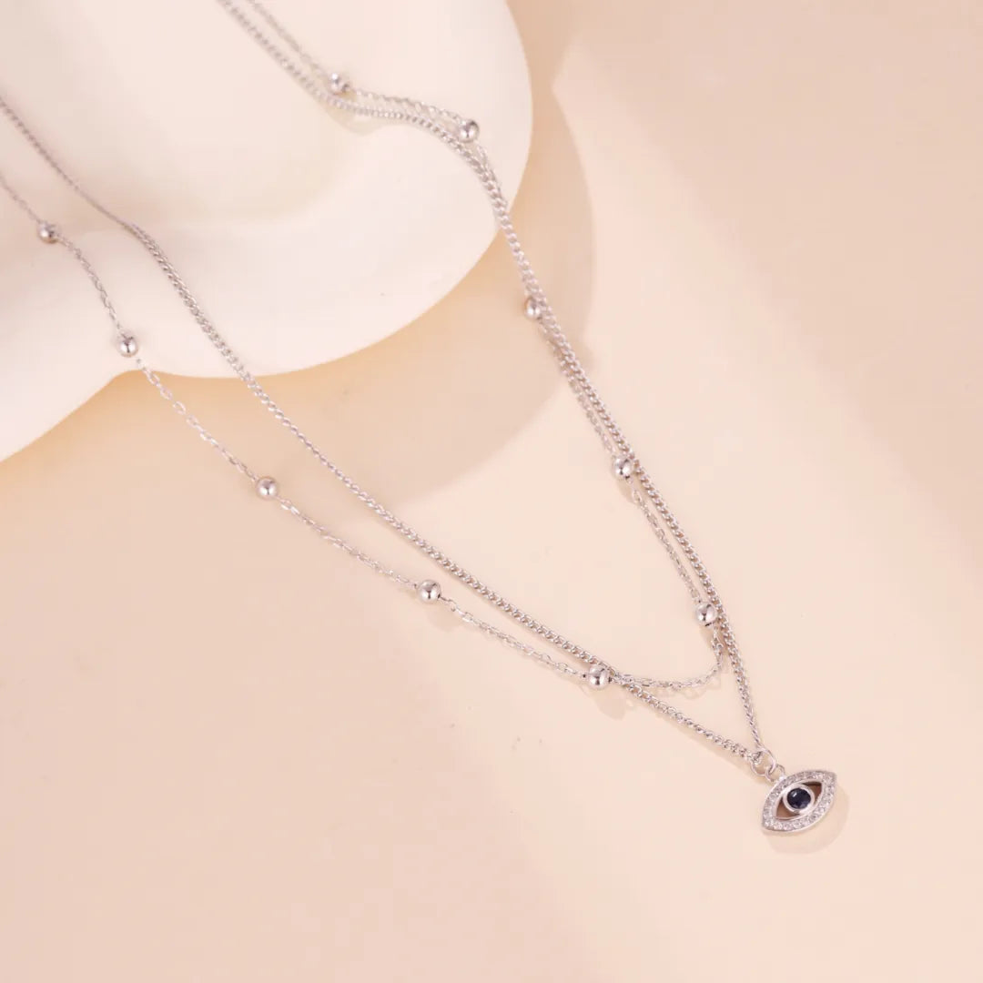 Silver Evil Eye "Brilliant Miracle" Necklace