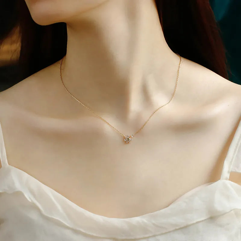 Peridot and Topaz Necklace "Inner Serenity" Gold-Plated Silver