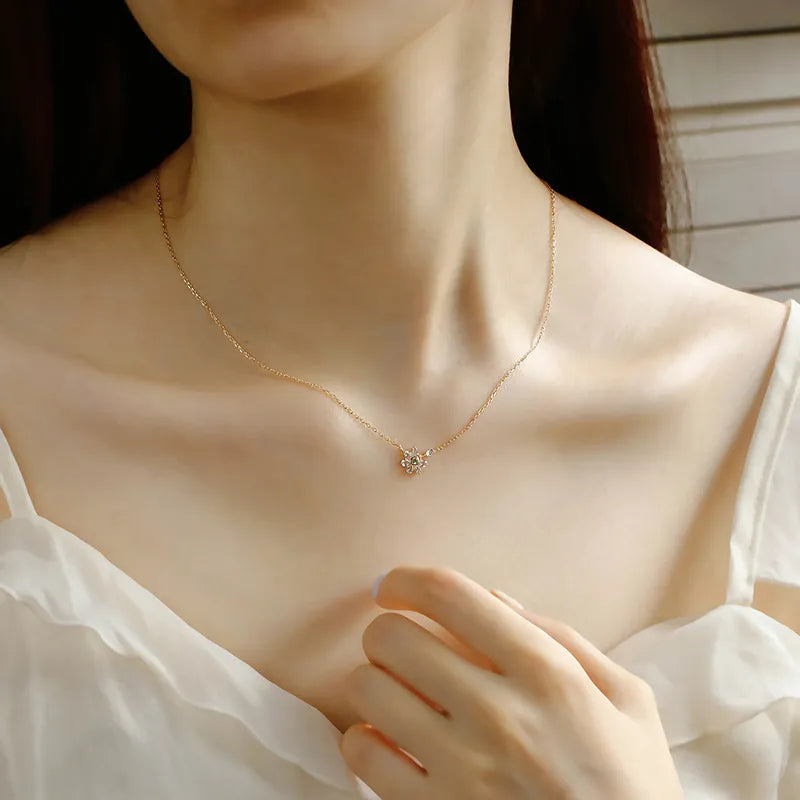 Peridot and Topaz Necklace "Inner Serenity" Gold-Plated Silver