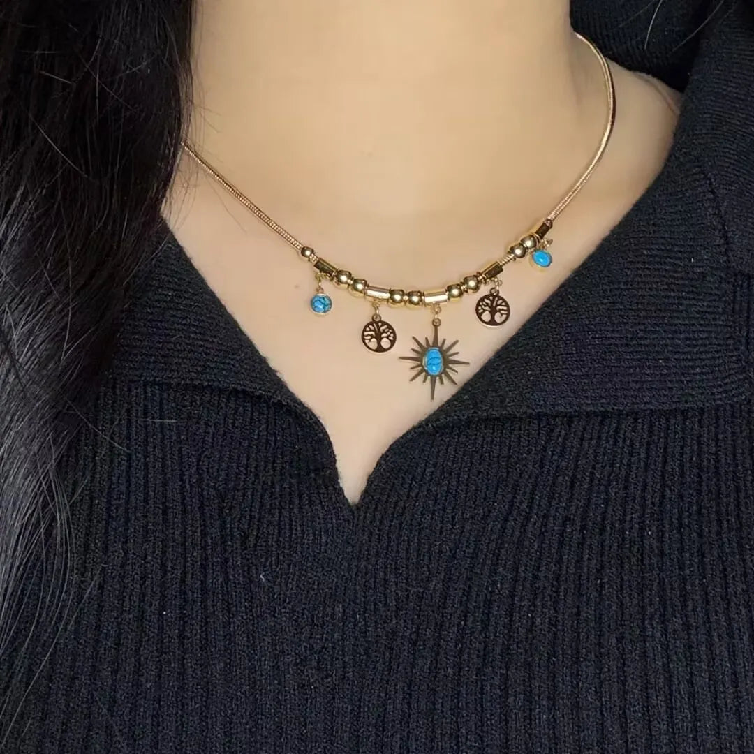 Collier Turquoise Arbre de Vie "Énergie Protectrice"