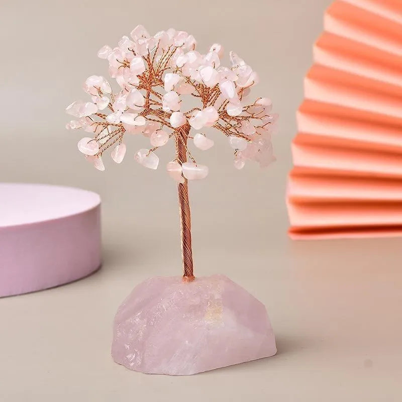 Joie de Vivre - Tree of Life with Rose Quartz Base