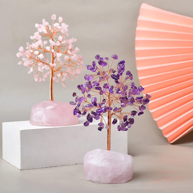 Joie de Vivre - Tree of Life with Rose Quartz Base